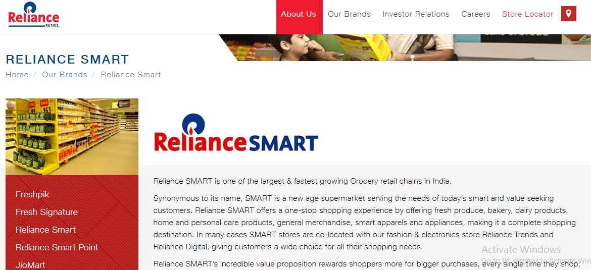 Read more about the article Reliance Smart Bazaar Franchise Opportunity and Cost